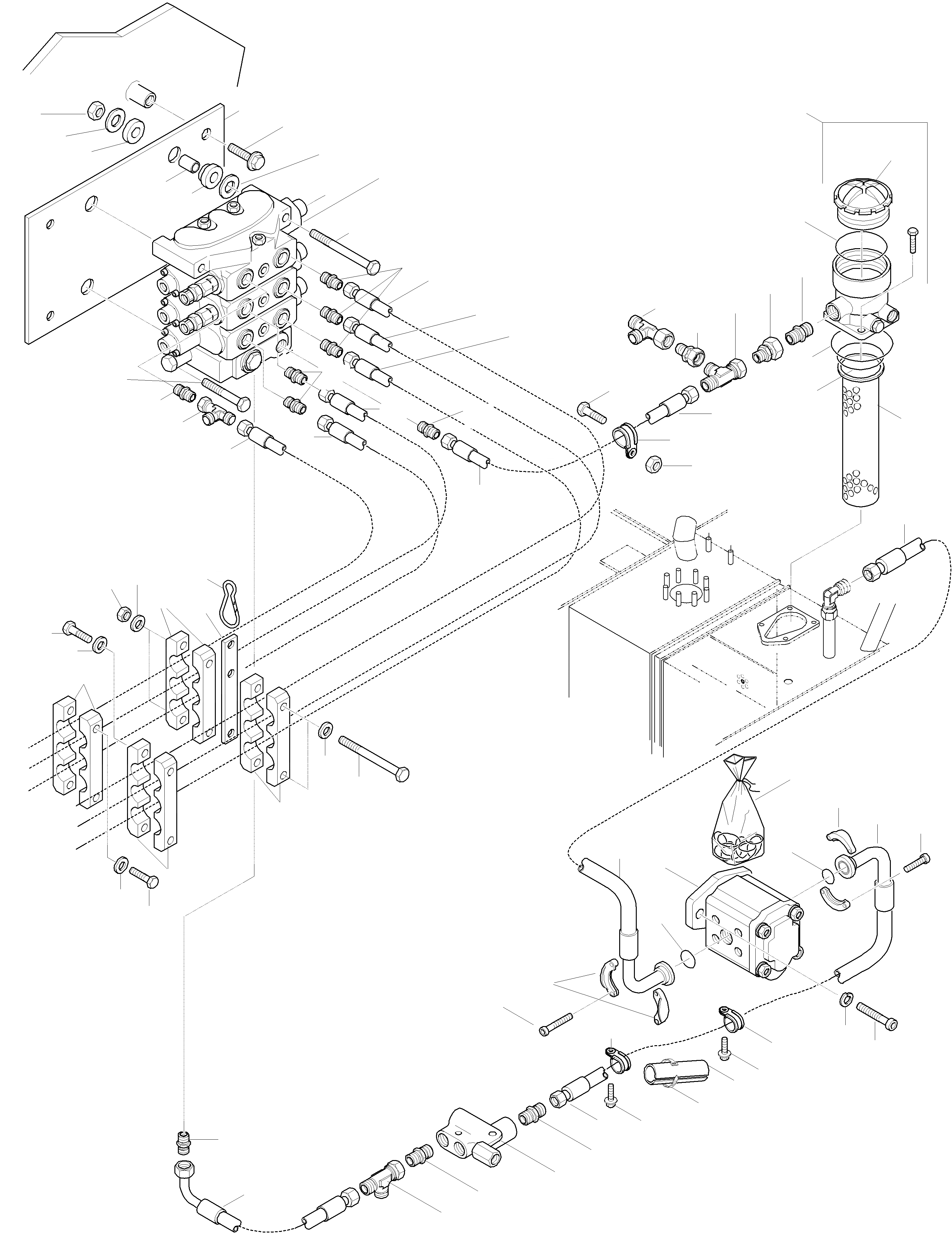 Схема запчастей Komatsu WA75-3 FLEET - ГИДРАВЛИКА, ЗАДН. РАМА ГИДРАВЛИКА