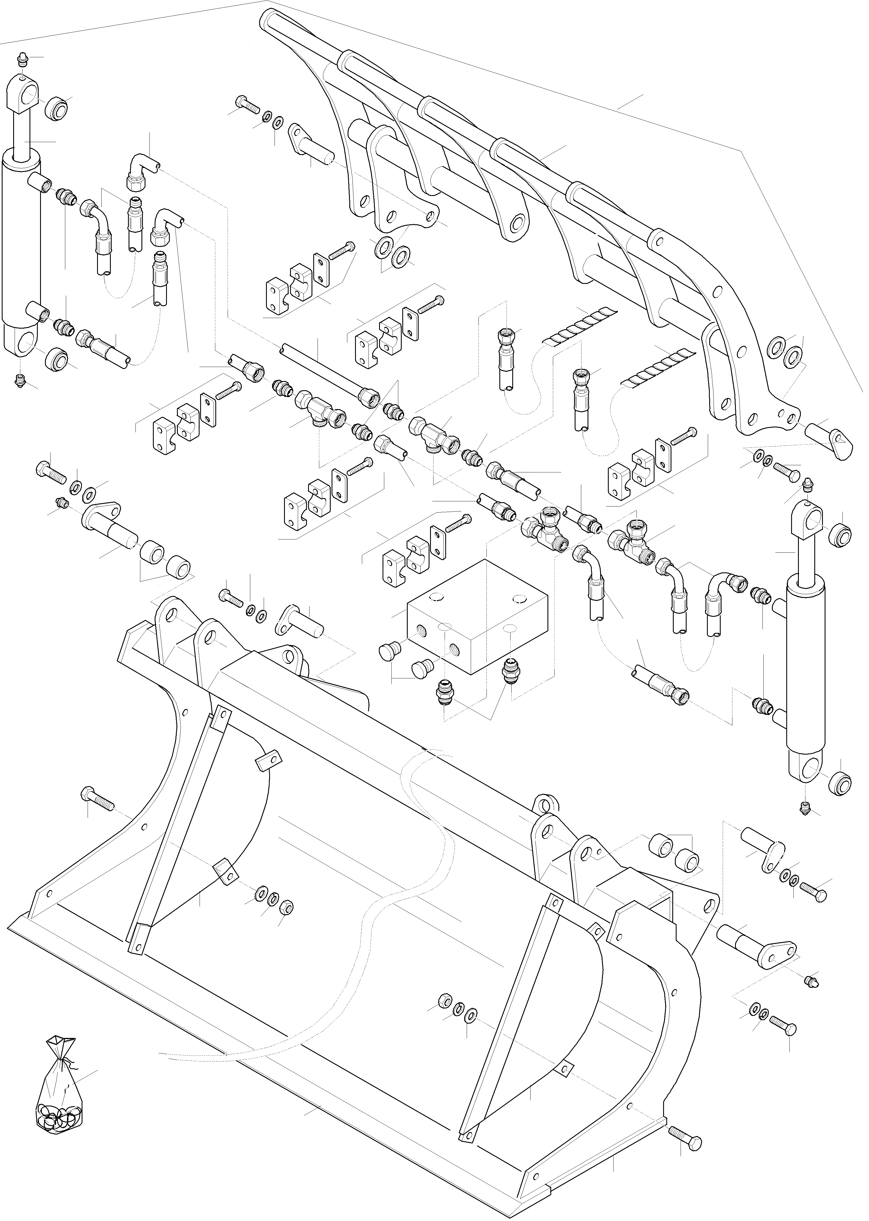 Схема запчастей Komatsu WA75-3 FLEET - COMPOST КОВШ ОБОРУД-Е