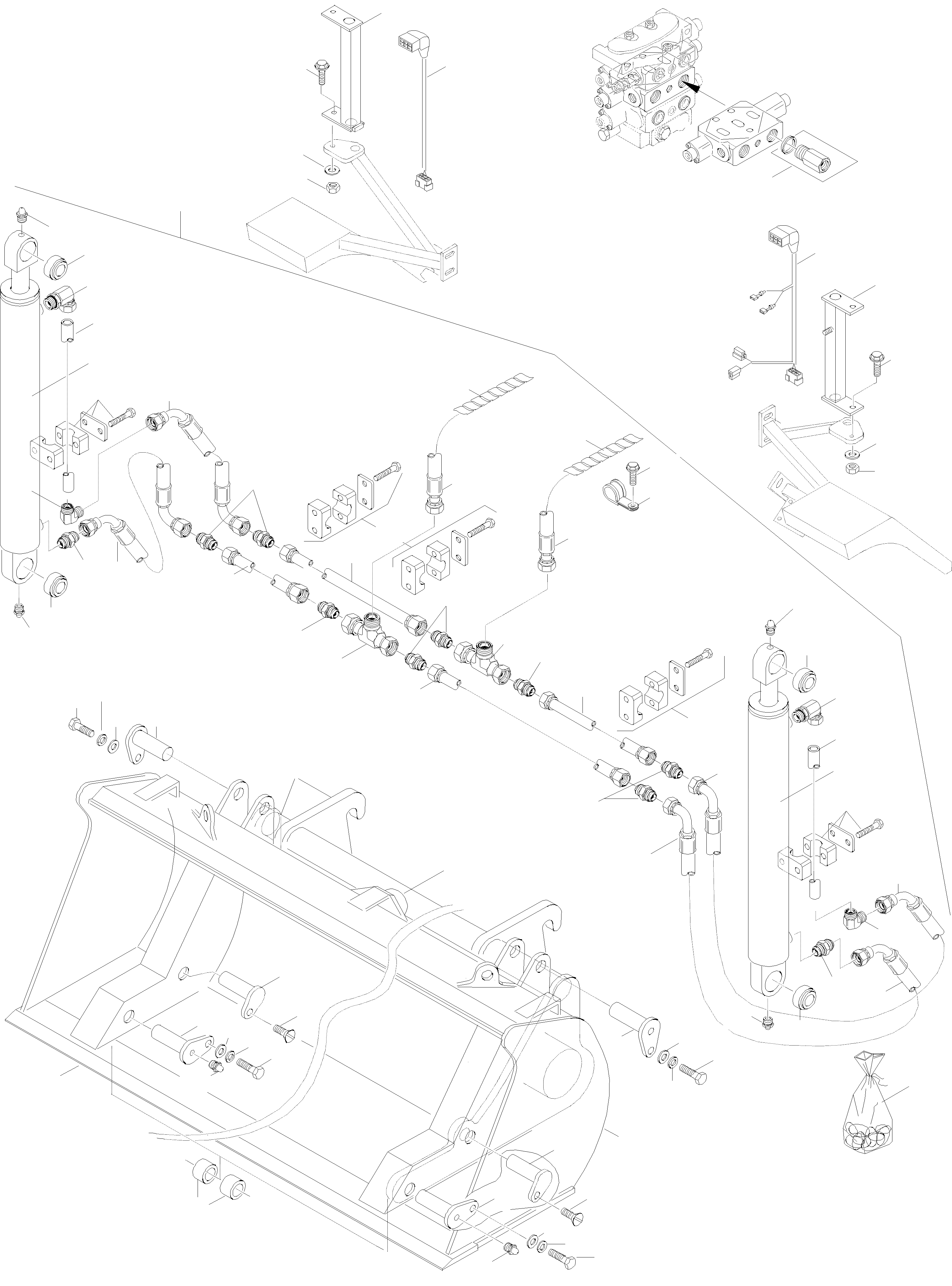 Схема запчастей Komatsu WA75-3 FLEET - ВЫС. TIP КОВШ ОБОРУД-Е