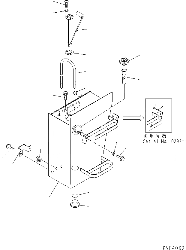 Схема запчастей Komatsu WA80-3 - ТОПЛИВН. БАК.(№-) ТОПЛИВН. БАК. AND КОМПОНЕНТЫ