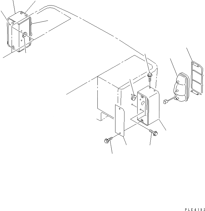 Схема запчастей Komatsu WA80-3 - КРЕПЛЕНИЕ ФАР ЧАСТИ (ЗАДН. ФОНАРИ) (СНЕГОУБОРОЧН. СПЕЦ-Я.)(№-) ЭЛЕКТРИКА