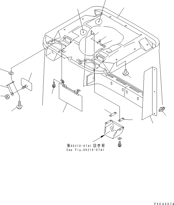 Схема запчастей Komatsu WA80-3 - КАБИНА (ЧАСТИ ИНТЕРЬЕРА¤ /) (С КОНДИЦИОНЕРОМ)(№-) OPERATIORS ОБСТАНОВКА И СИСТЕМА УПРАВЛЕНИЯ