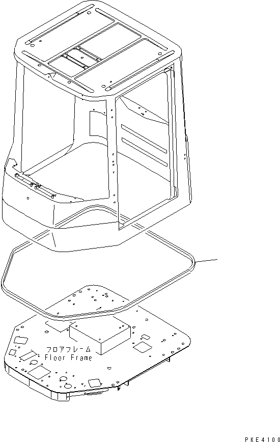 Схема запчастей Komatsu WA80-3 - УПЛОТНЕНИЯ КАБИНЫ(С КОНДИЦИОНЕРОМ)(№-) OPERATIORS ОБСТАНОВКА И СИСТЕМА УПРАВЛЕНИЯ
