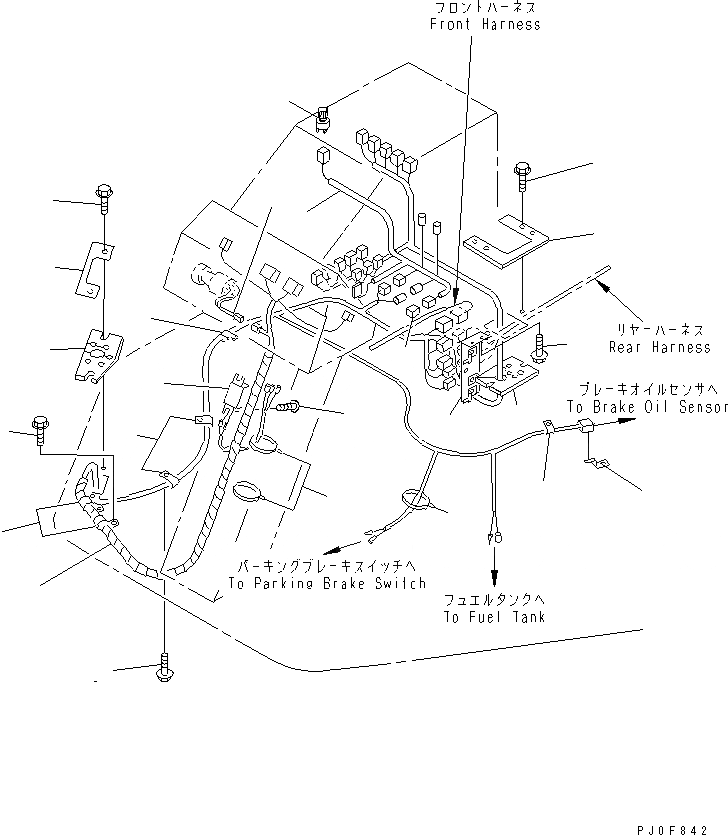Схема запчастей Komatsu WA80-3 - ПОЛ (ПРОВОДКА) (ПОЛ ЛИНИЯ) (БЕЗ КАБИНЫ И OVERSEA)(№8-) OPERATIORS ОБСТАНОВКА И СИСТЕМА УПРАВЛЕНИЯ