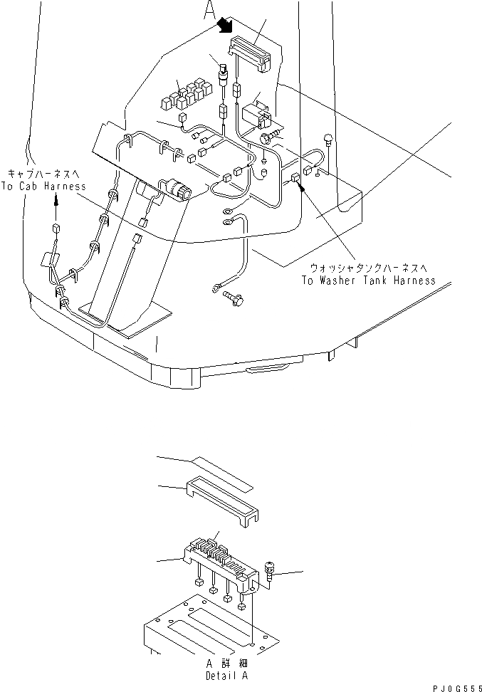 Схема запчастей Komatsu WA80-3 - КАБИНА ЭЛЕКТР.(№8-) OPERATIORS ОБСТАНОВКА И СИСТЕМА УПРАВЛЕНИЯ