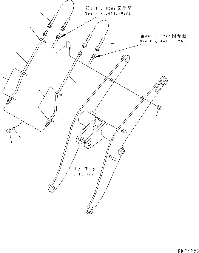 Схема запчастей Komatsu WA80-3 - РУКОЯТЬ И КОЛЕНЧАТЫЙ РЫЧАГ (ТРУБКА И ЭЛЕМЕНТЫ КРЕПЛЕНИЯ) (С 3-Х СЕКЦ. КОНТР. КЛАПАНОМ И P.A.P.) РАБОЧЕЕ ОБОРУДОВАНИЕ