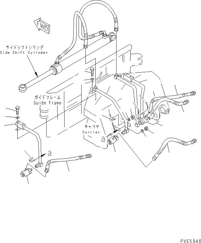 Схема запчастей Komatsu WA80-3 - S.P.A.P. (ЦИЛИНДР НАКЛОНА И БОКОВ. СДВИГ ЛИНИЯ ЦИЛИНДРА¤ /) РАБОЧЕЕ ОБОРУДОВАНИЕ