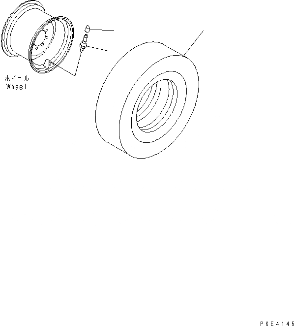 Схема запчастей Komatsu WA80-3-SW - ШИНЫ¤ 7./-PR-L КОЛЕСА КОМПОНЕНТЫ