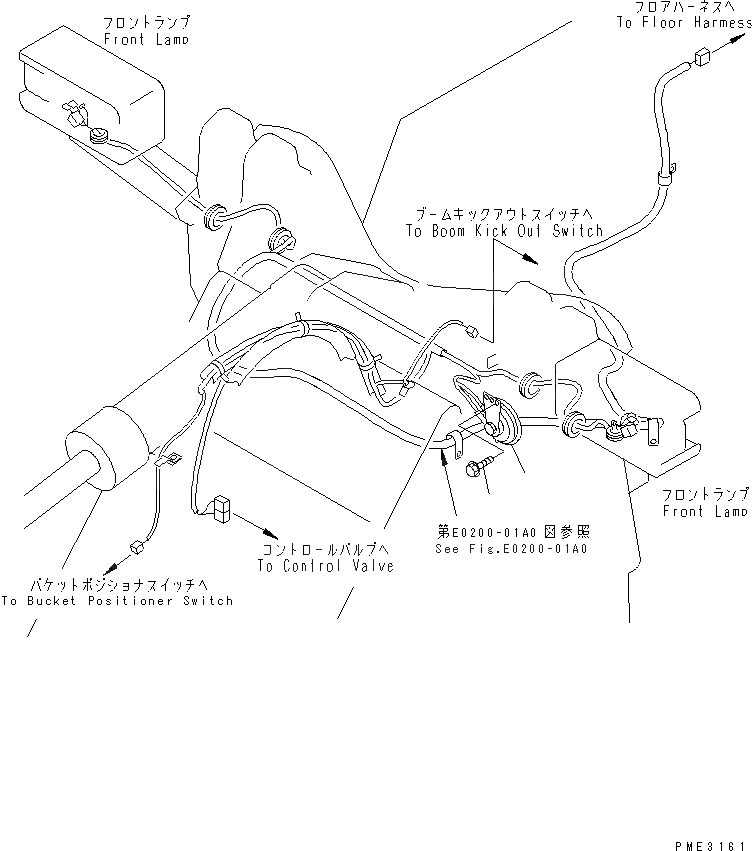 Схема запчастей Komatsu WA80-3-CB - ЗВУК. СИГНАЛ.(№-77) ЭЛЕКТРИКА