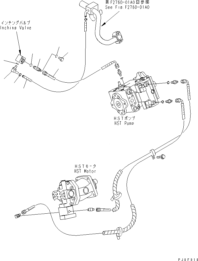 Схема запчастей Komatsu WA80-3-CB - ПОЛ (HST УПРАВЛ-Е ЛИНИЯ) (С КАБИНОЙ И ОБОГРЕВАТЕЛЬ.)(№8-) OPERATIORS ОБСТАНОВКА И СИСТЕМА УПРАВЛЕНИЯ