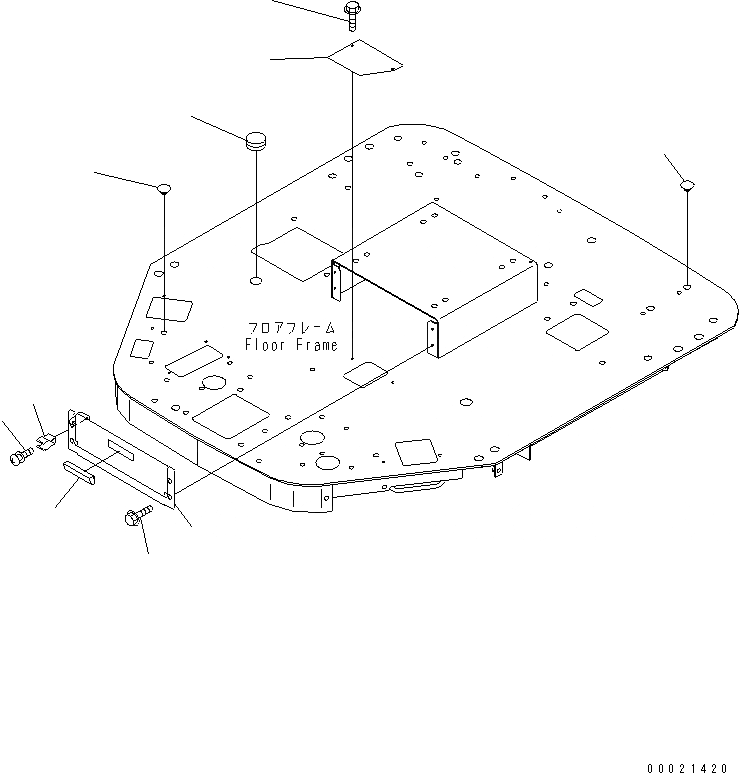 Схема запчастей Komatsu WA80-3-CB - ПОЛ (КОМПОНЕНТЫ) (С КОНДИЦИОНЕРОМ)(№-) OPERATIORS ОБСТАНОВКА И СИСТЕМА УПРАВЛЕНИЯ