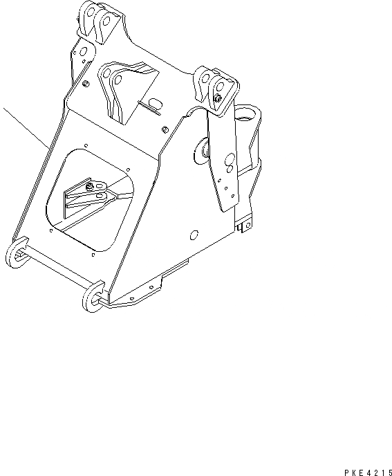 Схема запчастей Komatsu WA80-3-CN - ПЕРЕДН. РАМА (ДЛЯ E.C.S.S.) ОСНОВНАЯ РАМА И ЕЕ ЧАСТИ