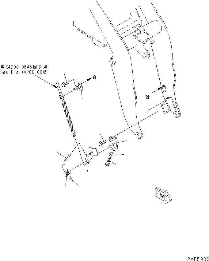 Схема запчастей Komatsu WA80-3-CN - РУКОЯТЬ И КОЛЕНЧАТЫЙ РЫЧАГ (СОЕДИНИТ. УСТР-ВО МЕХ-М УПРАВЛ-Я КРЕПЛЕНИЕ  КОРПУС) (С СОЕДИНИТ. УСТР-ВО) РАБОЧЕЕ ОБОРУДОВАНИЕ