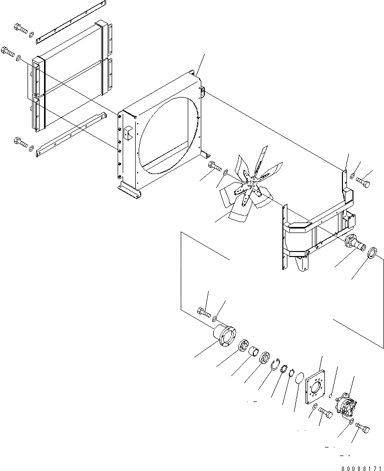 Схема запчастей Komatsu WA800-3E0 - ГИДРАВЛ ЛИНИЯ (ОХЛАДИТЕЛЬ И MOTER) (МАСЛООХЛАДИТЕЛЬ) (ДЛЯ ТОРМОЗ. СИСТЕМА ОХЛАЖДЕНИЯ)(№7-) ГИДРАВЛИКА