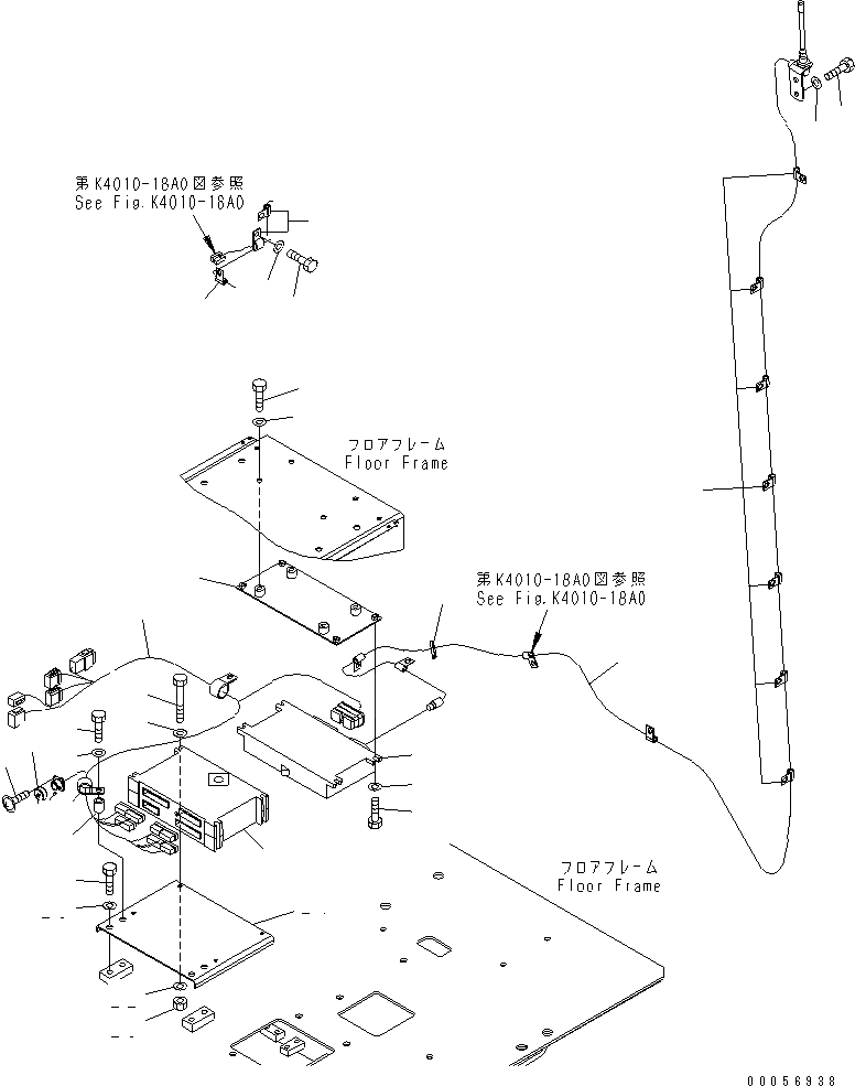 Схема запчастей Komatsu WA800-3E0 - ПОЛ SUB (VEHICAL HEALTH МОНИТОРING СИСТЕМА Э/ПРОВОДКА) (С ORBCOM КОНТРОЛЛЕР)(№7-7) КАБИНА ОПЕРАТОРА И СИСТЕМА УПРАВЛЕНИЯ