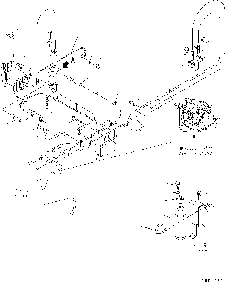 Схема запчастей Komatsu WA800-1-13 - ТРУБКИ КОНДИЦИОНЕРА (DENSO) (RA) (/)(№88-) РАМА И ЧАСТИ КОРПУСА