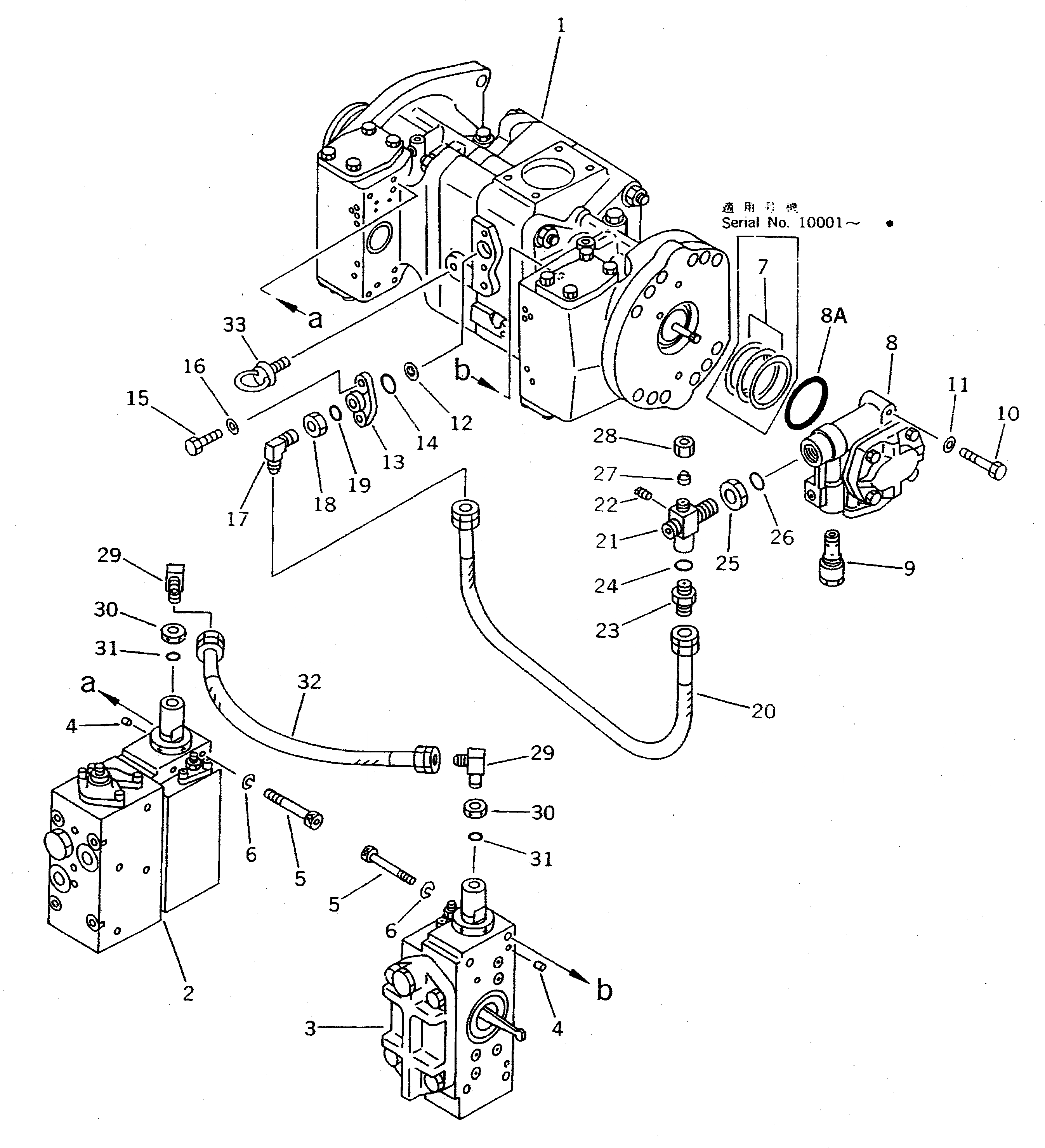 Схема запчастей Komatsu WA800-1-13 - ПОГРУЗ. НАСОС (/) УПРАВЛ-Е РАБОЧИМ ОБОРУДОВАНИЕМ