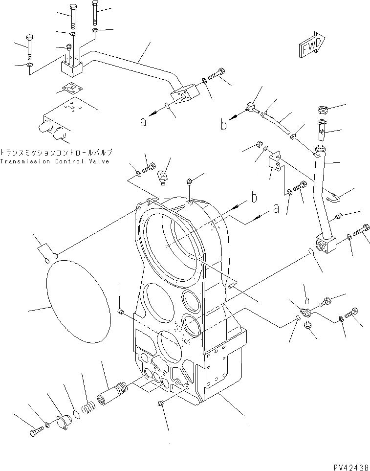 Схема запчастей Komatsu WA800-1 - КОРПУС ПЕРЕДАЧИ ТРАНСМИССИЯ