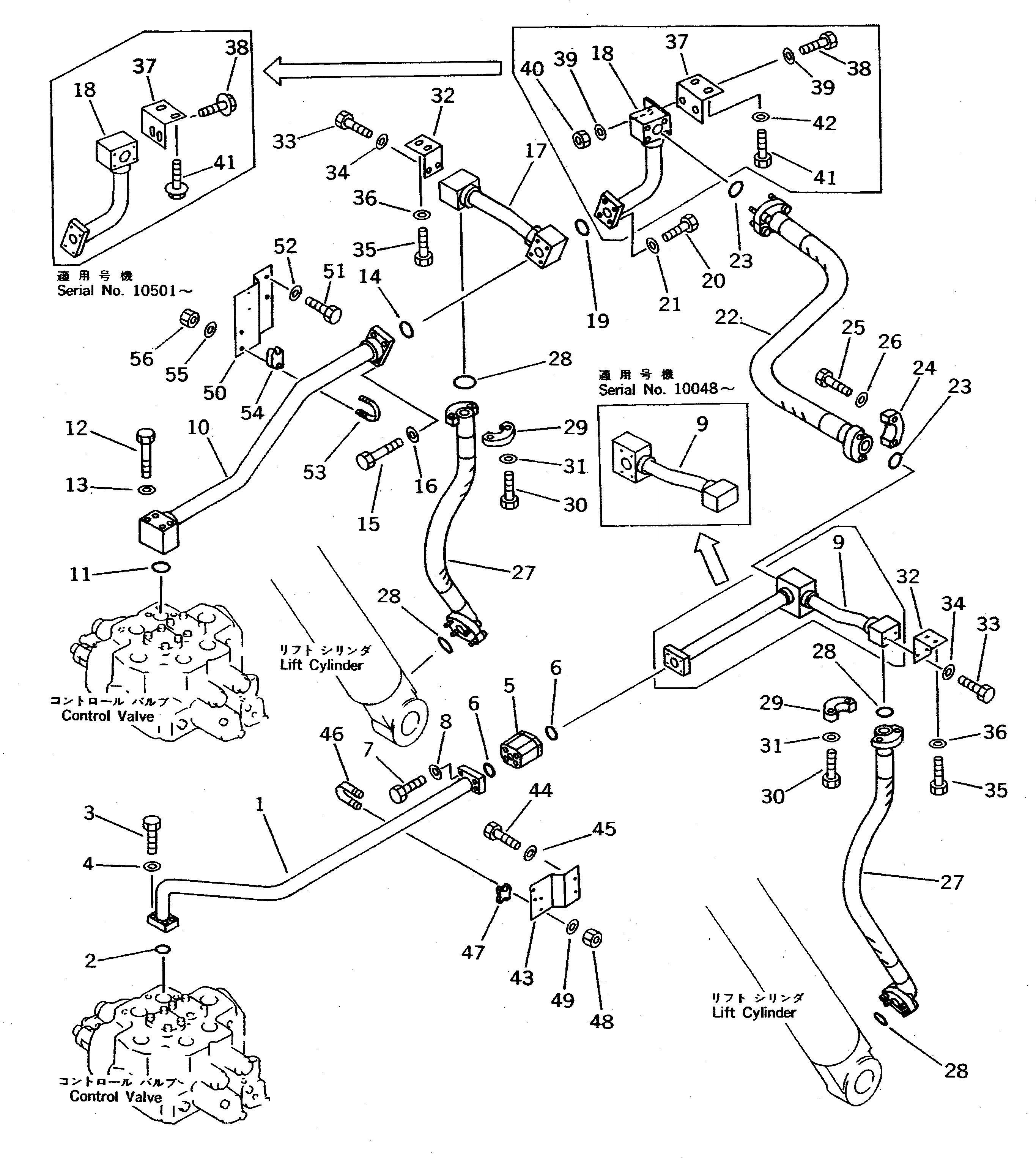 Схема запчастей Komatsu WA800-1 - ГИДРОЛИНИЯ (ЛИНИЯ ГИДРОЦИЛИНДРА ПОДЪЕМА /) УПРАВЛ-Е РАБОЧИМ ОБОРУДОВАНИЕМ