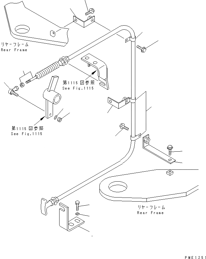 Схема запчастей Komatsu WA800-2 - МЕХАНИЧ. ДВИГАТЕЛЬ СТОП СИСТЕМА (/) (OUTER  УПРАВЛ-Е КАБЕЛЬ)(№-) КОМПОНЕНТЫ ДВИГАТЕЛЯ И ЭЛЕКТРИКА