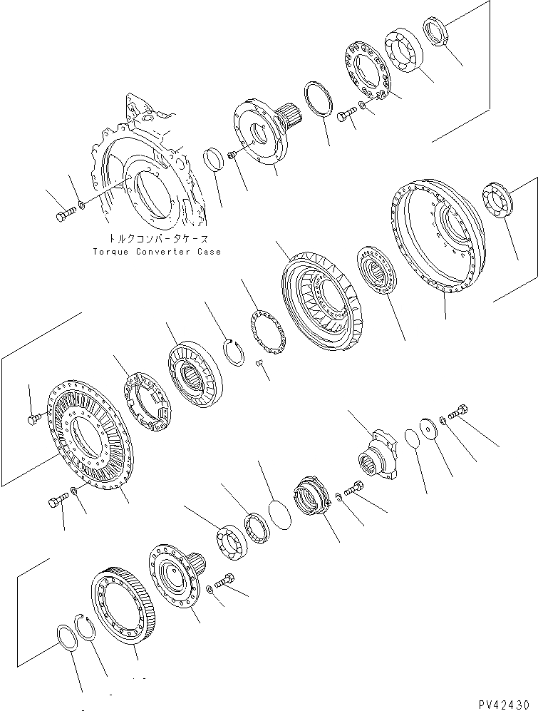 Схема запчастей Komatsu WA800-2 - ГИДРОТРАНСФОРМАТОР ТРАНСМИССИЯ