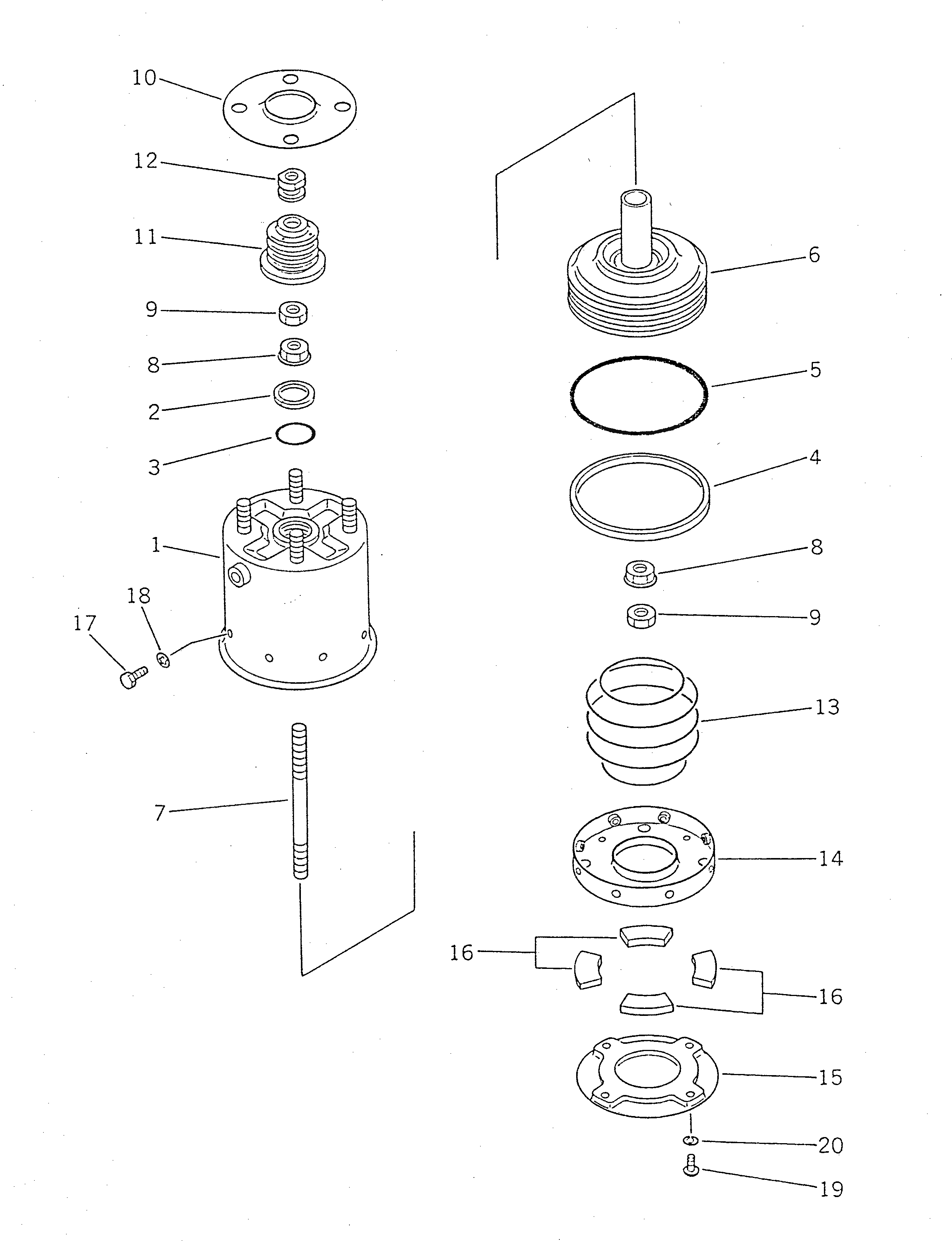 Схема запчастей Komatsu WA800-2 - ПРУжИН. ЦИЛИНДР. ВЕДУЩ. ВАЛ¤ ДИФФЕРЕНЦ. И КОЛЕСА