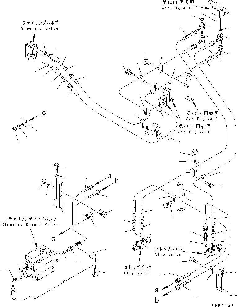Схема запчастей Komatsu WA800-2 - РУЛЕВ. УПРАВЛЕНИЕ МАСЛОПРОВОДЯЩАЯ ЛИНИЯ (ДЛЯ УПРАВЛ-Е ДЖОЙСТИКОМ) (/) (РУЛЕВ. УПРАВЛЕНИЕ   КЛАПАН - РУЛЕВ. УПРАВЛЕНИЕ ЗАПРАШИВАЮЩ. КЛАПАН)(№-) РУЛЕВ. УПРАВЛЕНИЕ И СИСТЕМА УПРАВЛЕНИЯ