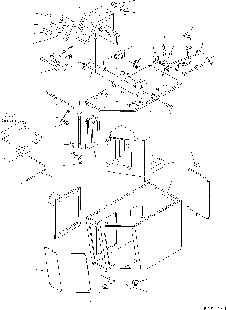 Схема запчастей Komatsu WA800-2 - БЛОК КОНДИЦИОНЕРА (DENSO) (/) (ДЛЯ УПРАВЛ-Е ДЖОЙСТИКОМ)(№-87) РАМА И ЧАСТИ КОРПУСА