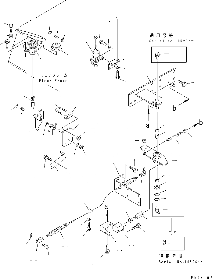 Схема запчастей Komatsu WA800-1-A - МЕХАНИЗМ ПЕДАЛИ АКСЕЛЕРАТОРА(/)(№-) КОМПОНЕНТЫ ДВИГАТЕЛЯ И ЭЛЕКТРИКА
