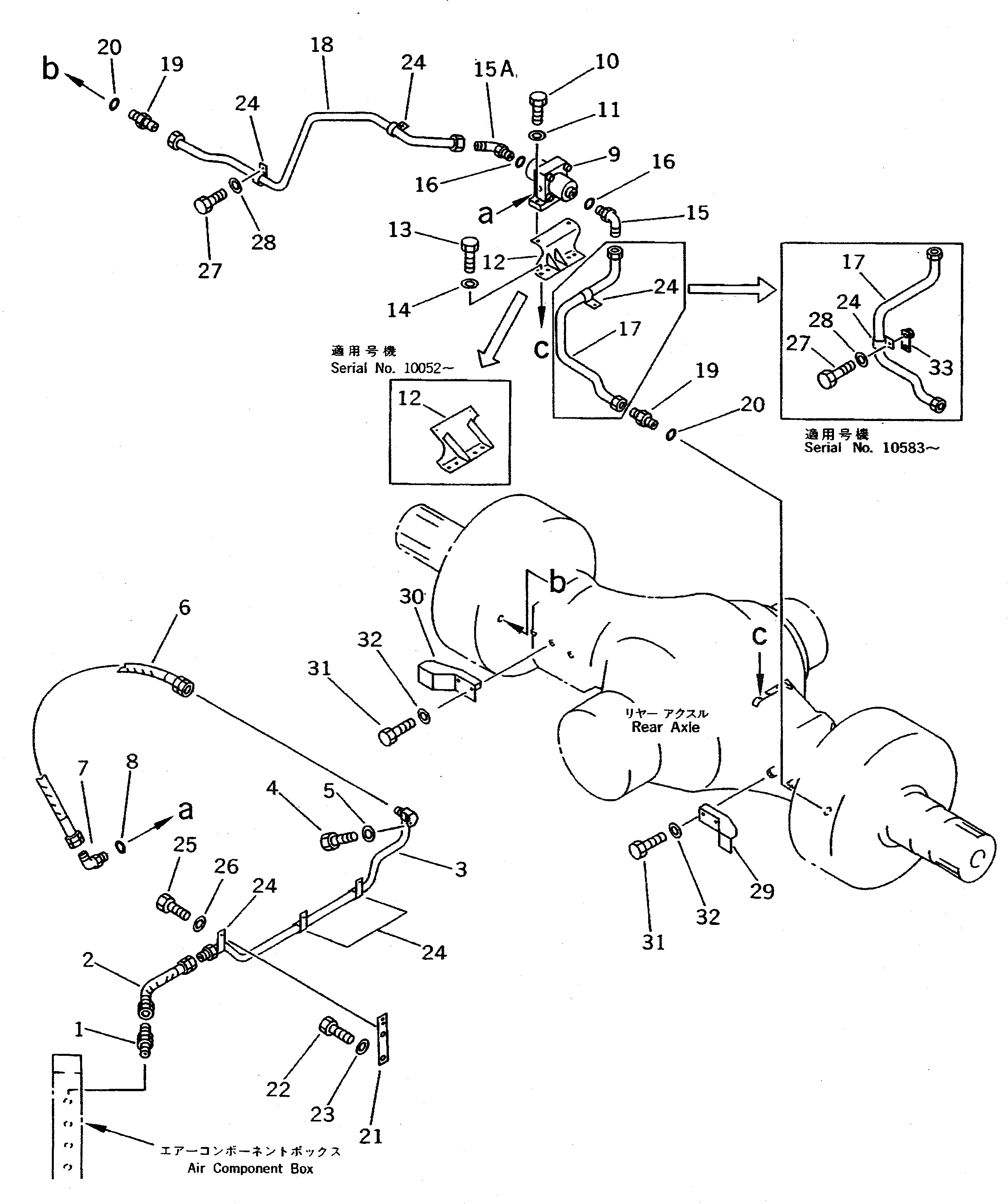 Схема запчастей Komatsu WA800-1-A - ТОРМОЗ. МАСЛОПРОВОДЯЩАЯ ЛИНИЯ (ЗАДН. ТОРМОЗ.)(№-9) ВЕДУЩ. ВАЛ¤ ДИФФЕРЕНЦ. И КОЛЕСА