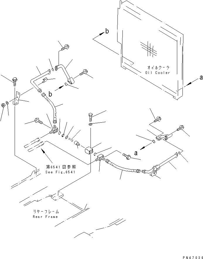 Схема запчастей Komatsu WA800-1-A - ГИДРОЛИНИЯ (ЛИНИЯ ОХЛАЖДЕНИЯ) (/)(№8-) УПРАВЛ-Е РАБОЧИМ ОБОРУДОВАНИЕМ