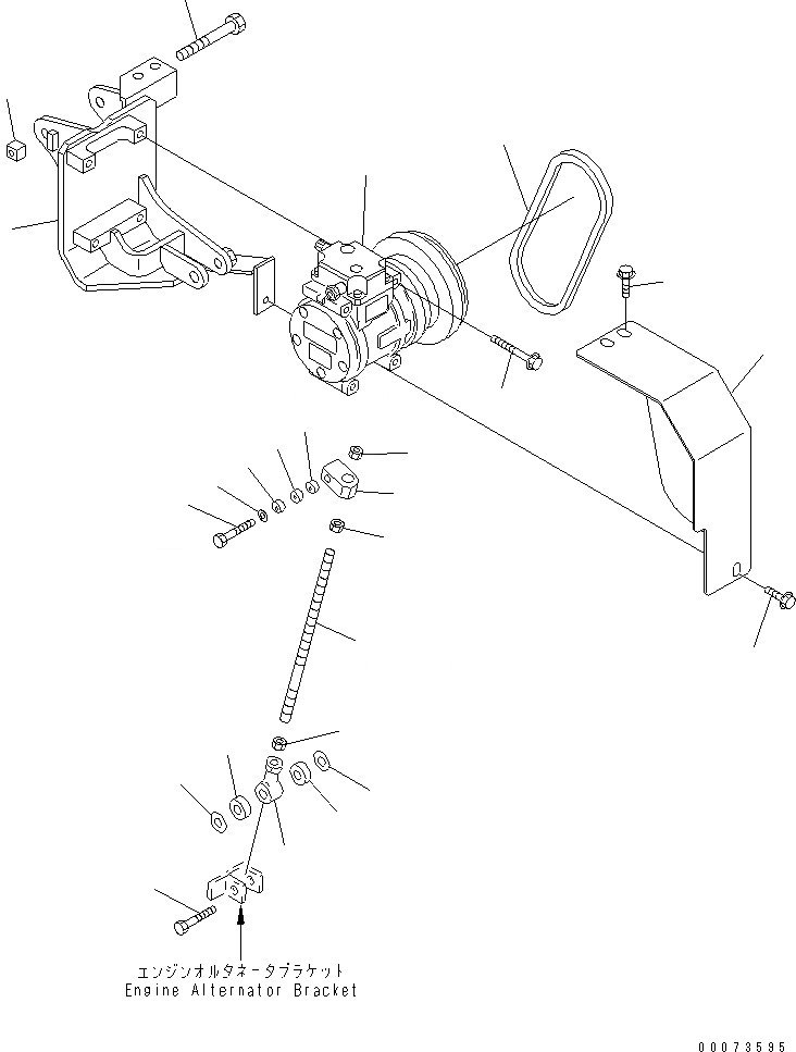 Схема запчастей Komatsu WA800-3 - ДВИГАТЕЛЬ (КОМПРЕССОР И ЭЛЕМЕНТЫ КРЕПЛЕНИЯ)(№8-) КОМПОНЕНТЫ ДВИГАТЕЛЯ