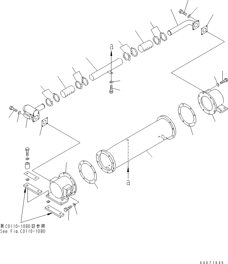 Схема запчастей Komatsu WA800-3 - РАДИАТОР (МАСЛООХЛАДИТЕЛЬ)(№8-) СИСТЕМА ОХЛАЖДЕНИЯ