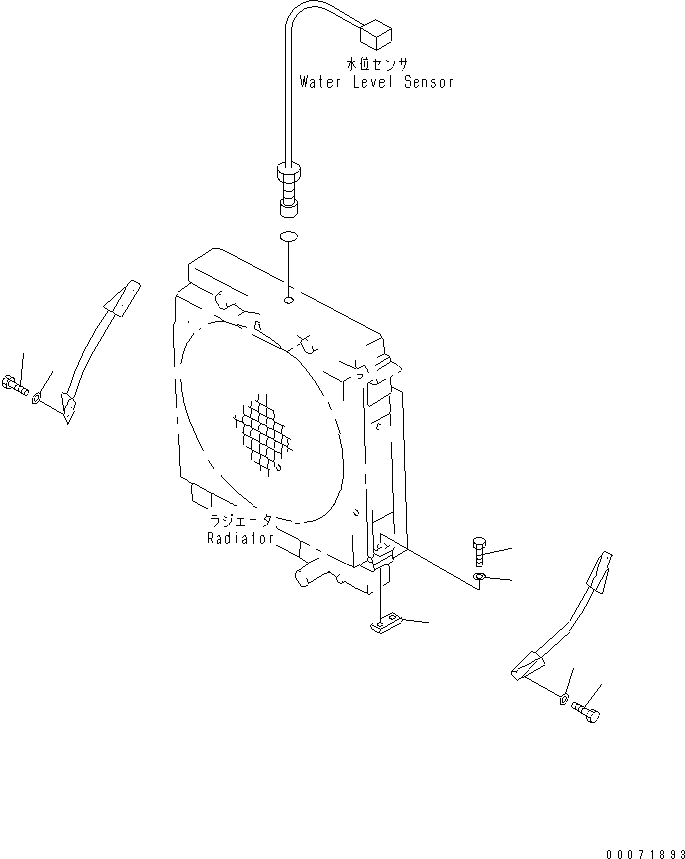 Схема запчастей Komatsu WA800-3 - РАДИАТОР (ЭЛЕМЕНТЫ КРЕПЛЕНИЯ) (РАМА )(№8-) СИСТЕМА ОХЛАЖДЕНИЯ