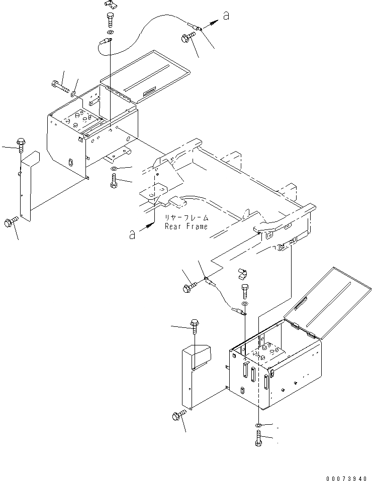 Схема запчастей Komatsu WA800-3 - КРЕПЛЕНИЯ АККУМУЛЯТОРАING(№8-) ЭЛЕКТРИКА