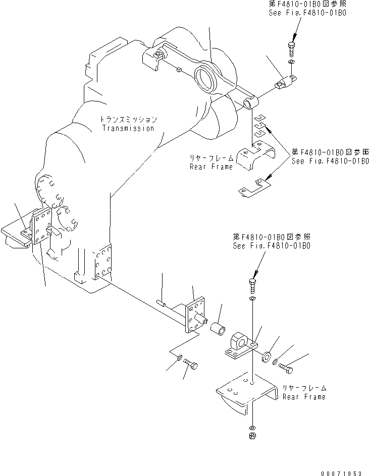 Схема запчастей Komatsu WA800-3 - ТРАНСМИССИЯ (ЭЛЕМЕНТЫ КРЕПЛЕНИЯ)(№8-) ГИДРОТРАНСФОРМАТОР И ТРАНСМИССИЯ