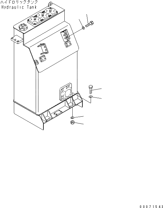 Схема запчастей Komatsu WA800-3 - ГИДР. БАК. (ЭЛЕМЕНТЫ КРЕПЛЕНИЯ)(№8-) ГИДРАВЛИКА