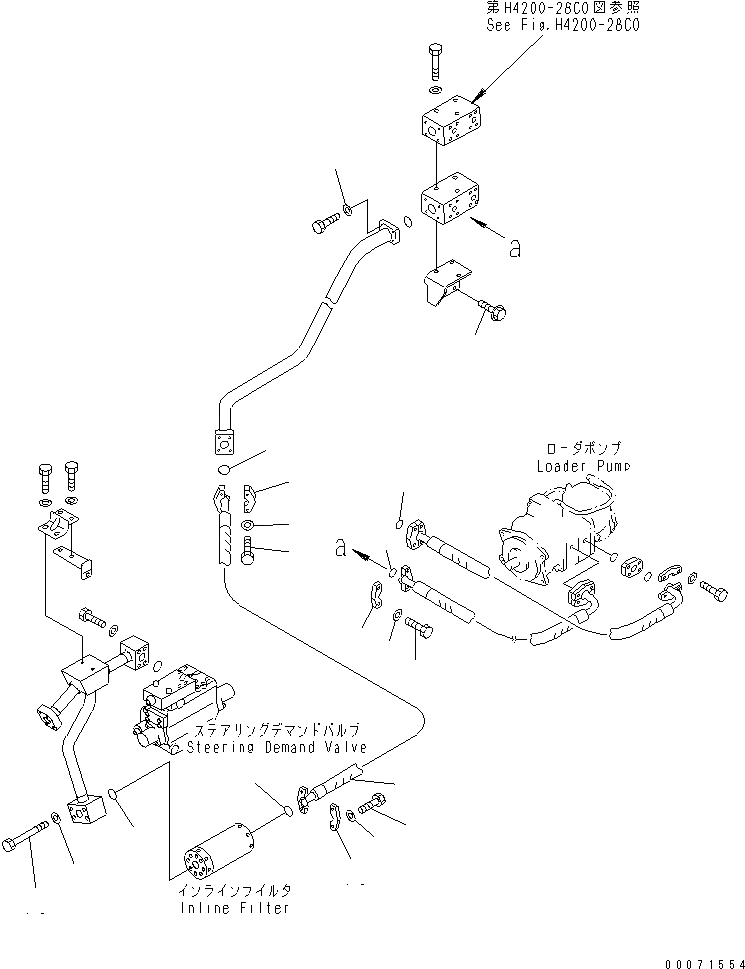 Схема запчастей Komatsu WA800-3 - ГИДРАВЛ ЛИНИЯ (ПОГРУЗ. НАСОС - ЗАПРАШИВАЮЩ. КЛАПАН) (ПРОХОДНОЙ ФИЛЬТР)(№8-) ГИДРАВЛИКА