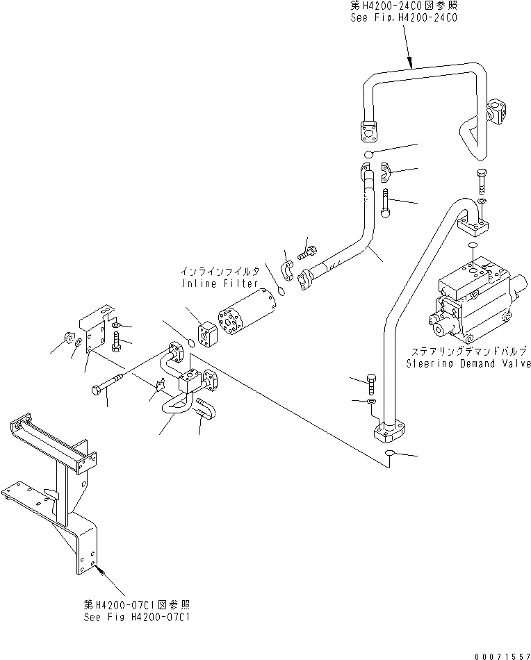 Схема запчастей Komatsu WA800-3 - ГИДРАВЛ ЛИНИЯ (НАСОС РУЛЕВ. УПРАВЛ-Я - ЗАПРАШИВАЮЩ. КЛАПАН /) (ПРОХОДНОЙ ФИЛЬТР)(№8-) ГИДРАВЛИКА