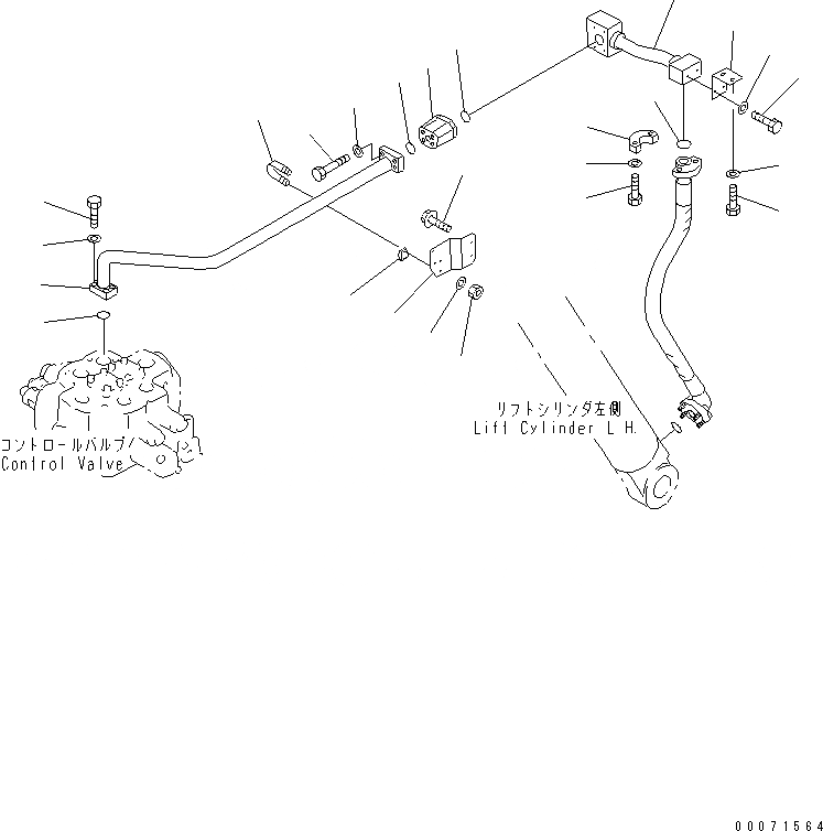 Схема запчастей Komatsu WA800-3 - ГИДРАВЛ ЛИНИЯ (ГИДРОЦИЛИНДР ПОДЪЕМА НИЖН. ЛИНИЯ /)(№8-) ГИДРАВЛИКА