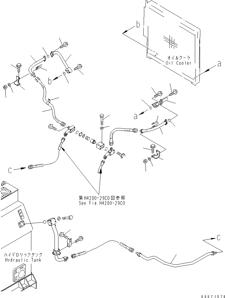 Схема запчастей Komatsu WA800-3 - ГИДРАВЛ ЛИНИЯ (ЛИНИЯ ОХЛАЖДЕНИЯ /)(№8-) ГИДРАВЛИКА