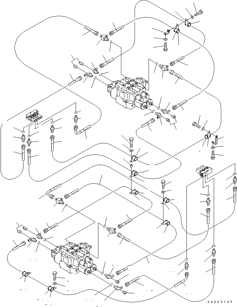 Схема запчастей Komatsu WA800-3 - ГИДРАВЛ ЛИНИЯ (E.P.C. КЛАПАН - LOATO КОНТРОЛЬНЫЙ КЛАПАН РАБОЧ. ОБОРУДОВАНИЯЛИНИЯ) (С E.P.C. РЫЧАГ)(№-8) ГИДРАВЛИКА