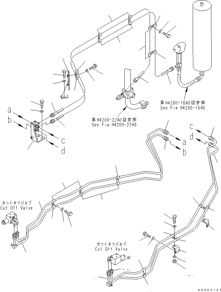 Схема запчастей Komatsu WA800-3 - ГИДРАВЛ ЛИНИЯ (E.P.C. ОТСЕКАЮЩ. КЛАПАН /) (С E.P.C. РЫЧАГ)(№-8) ГИДРАВЛИКА