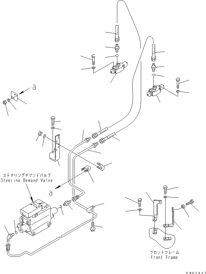 Схема запчастей Komatsu WA800-3 - ГИДРОЛИНИЯ РУЛЕВОГО УПРАВЛЕНИЯ (КЛАПАН ОСТАНОВКИ - РУЛЕВ. УПРАВЛЕНИЕ ЗАПРАШИВАЮЩ. КЛАПАН) (КРОМЕ ЯПОН.)(№-8) ГИДРАВЛИКА