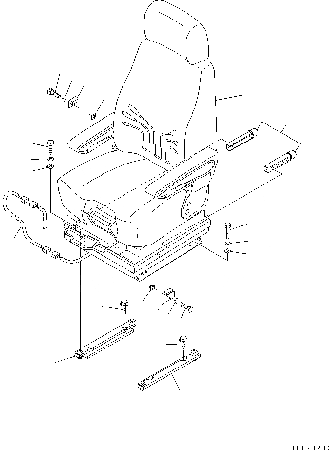 Схема запчастей Komatsu WA800-3 - СИДЕНЬЕ ОПЕРАТОРА (GRAMMER) (КРОМЕ ЯПОН.)(№-) КАБИНА ОПЕРАТОРА И СИСТЕМА УПРАВЛЕНИЯ