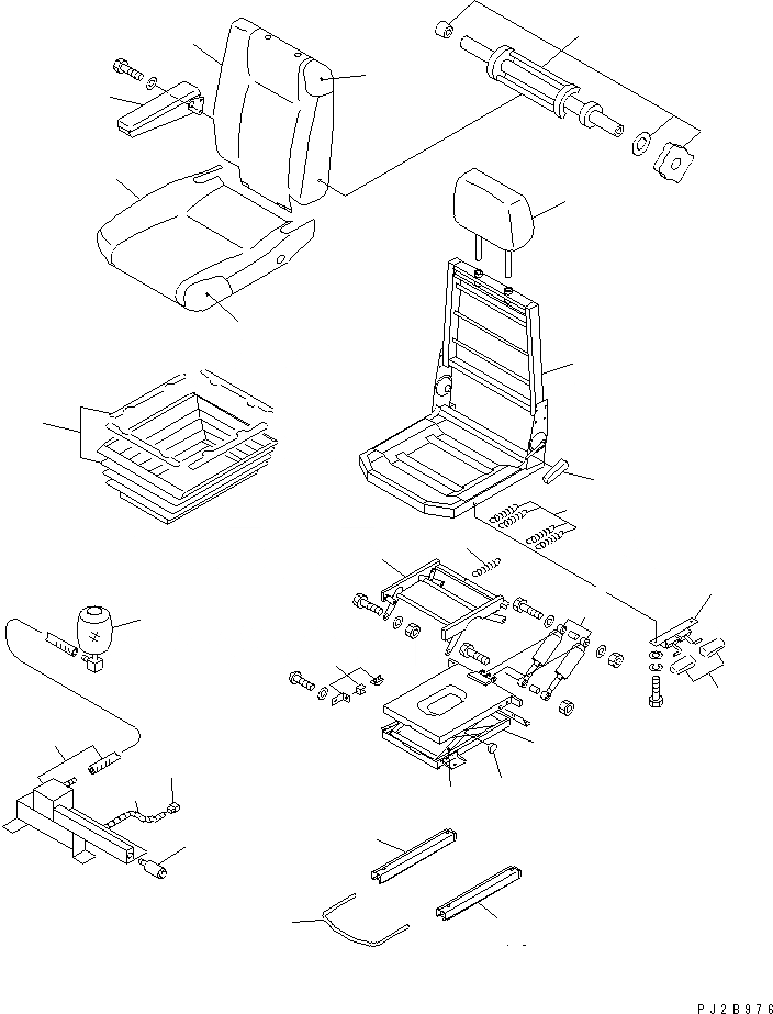 Схема запчастей Komatsu WA800-3 - СИДЕНЬЕ ОПЕРАТОРА (ВНУТР. ЧАСТИ) (ДЛЯ СИДЕНЬЕ SERIAL NO. -)(№-.) КАБИНА ОПЕРАТОРА И СИСТЕМА УПРАВЛЕНИЯ