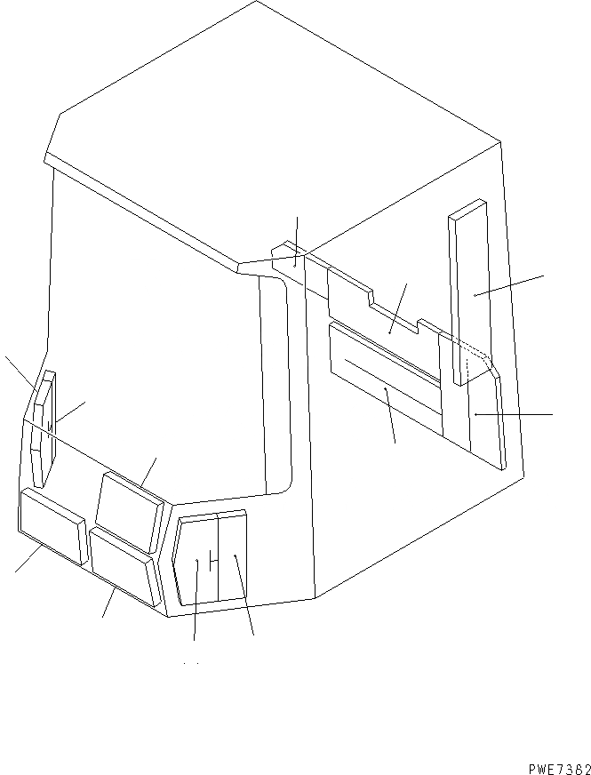 Схема запчастей Komatsu WA800-3 - КАБИНА (ВНУТРИ КАБИНЫ ЩИТКИ) (КРОМЕ ЯПОН.)(№-8) КАБИНА ОПЕРАТОРА И СИСТЕМА УПРАВЛЕНИЯ