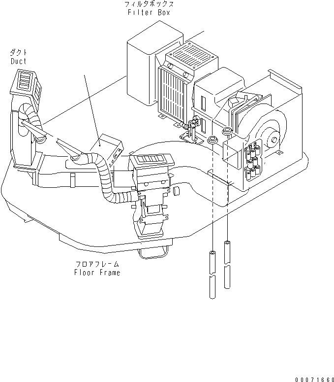 Схема запчастей Komatsu WA800-3 - КОНДИЦ. ВОЗДУХА (КОНТРОЛЛЕР)(№8-) КАБИНА ОПЕРАТОРА И СИСТЕМА УПРАВЛЕНИЯ