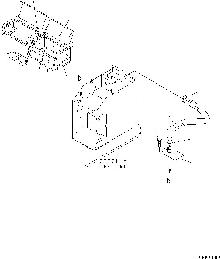 Схема запчастей Komatsu WA800-3 - ПОЛ SUB (ОХЛАЖД. И ОБОГРЕВАТЕЛЬ. КОРПУС)(№8-) КАБИНА ОПЕРАТОРА И СИСТЕМА УПРАВЛЕНИЯ