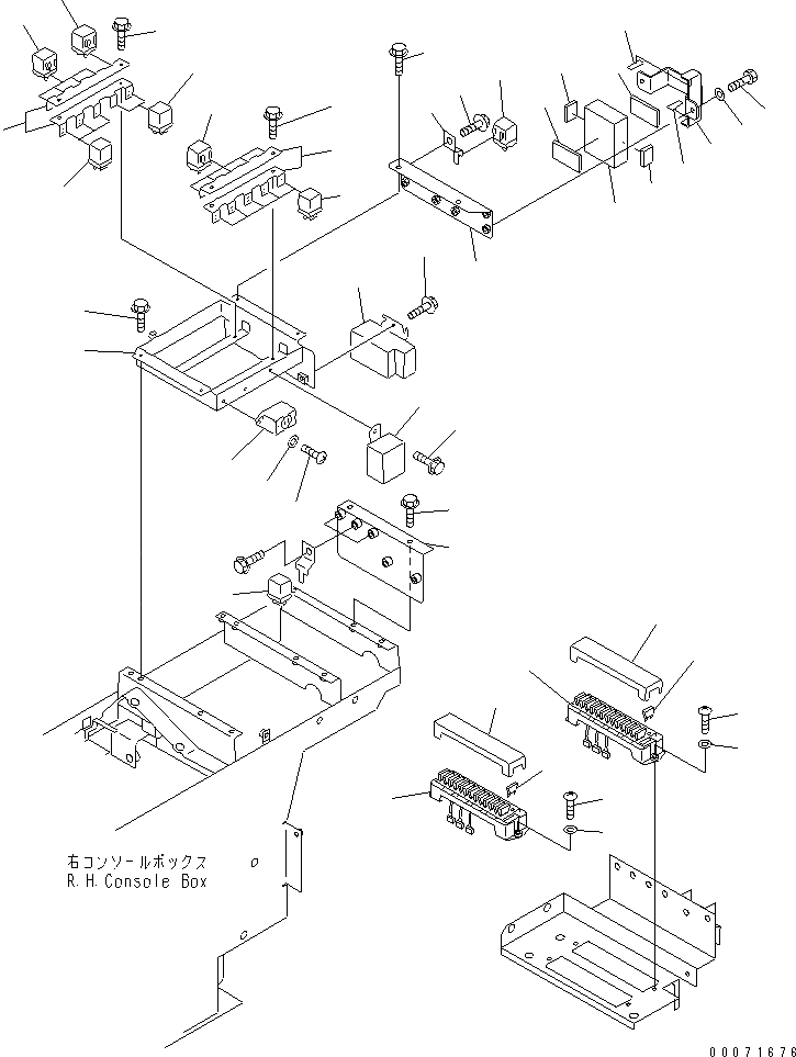 Схема запчастей Komatsu WA800-3 - ПОЛ SUB (РЕЛЕ И ПРЕДОХРАНИТЕЛИ)(№8-) КАБИНА ОПЕРАТОРА И СИСТЕМА УПРАВЛЕНИЯ